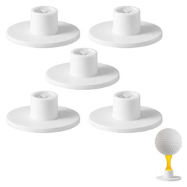 Othrion 5 PCS Rubber Golf Tees for Mats,Golf Tee Holder,Tee Height Tool,Golf Practice Mat, Driving Range Tees,Golf Tee Height Tool,for Outdoor Indoor Hitting Mat,White
