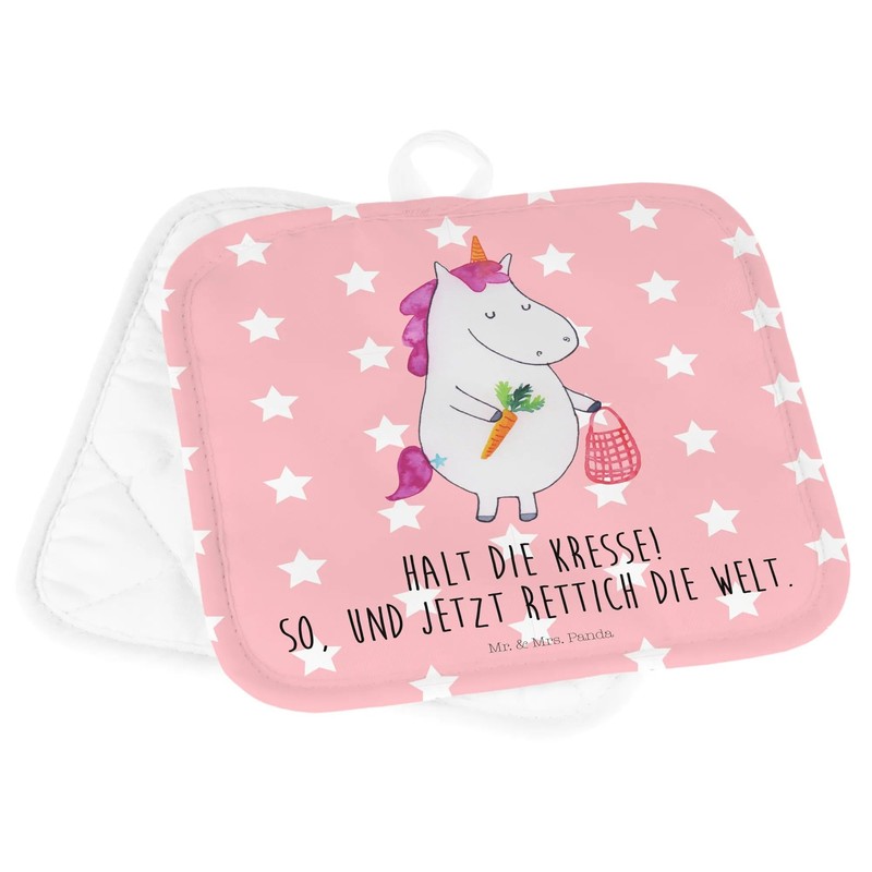Mr. & Mrs. Panda Set of 2 Pot Holders Unicorn