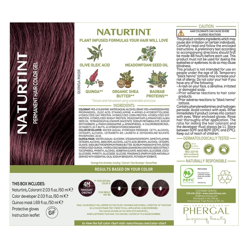 Naturtint 4M Mahogany Chestnut Permanent Hair Color (Pack of 1),