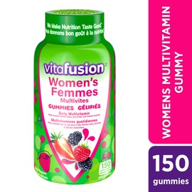Vitafusion store Vitafusion Women's Multivitamin Gummies, Daily Multivitamin, Healthy Metabolism¹, Immune Support², Hair, Skin & Nails³, Osteoporosis⁴, 150 Count, 2.5 Month Supply, Packaging May Vary