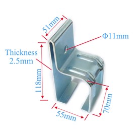 YUEBM Box Rail Hanger Bracket, Heavy Duty Exterior Barn Door Hardware, Used to Mount Rail for a Barn Door, 4Pcs, Included Bolts