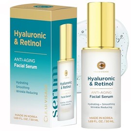 Suero de ácido hialurónico y retinol tratamiento coreano revitalizante y antienvejecimiento para una tez radiante y luminosa, elaborado con...        