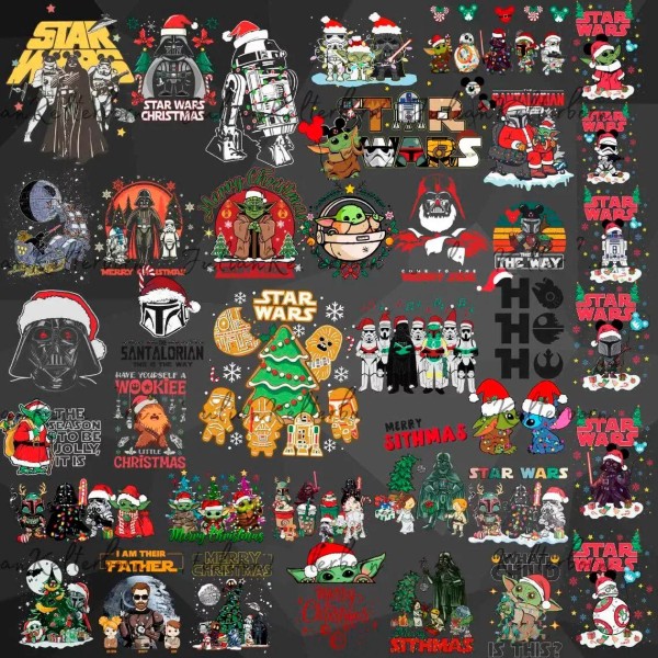 Bundle Galactic Christmas Png, Merry Christmas Family Png, Xmas Holiday