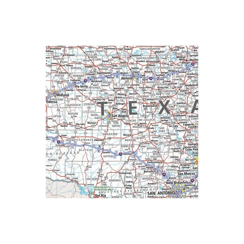 MapSherpa: Texas State Wall Map - Compact - 15.5 x