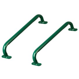 PLAYBERG Green Metal Safety Grab Handles Set, Kids Outdoor Play House Hand Grip Bars for Jungle Gym Playground Set Accessory