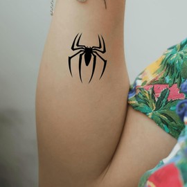 Fake Tattoo Spiders - Temporalis® | Adult Temporary Tattoos - EU Certified Cosmetics, Vegan & Waterproof - Lasts 1 to 2 Weeks [Detailed Spider]