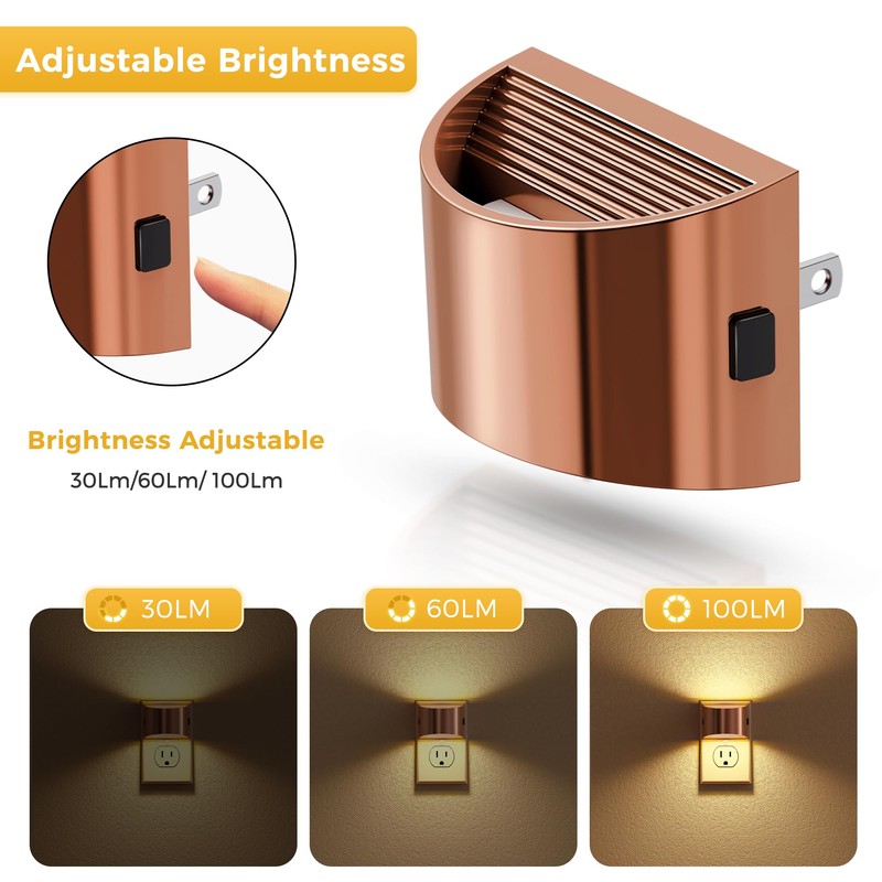 L LOHAS LED Night Lights Plug into Wall, Dimmable Night