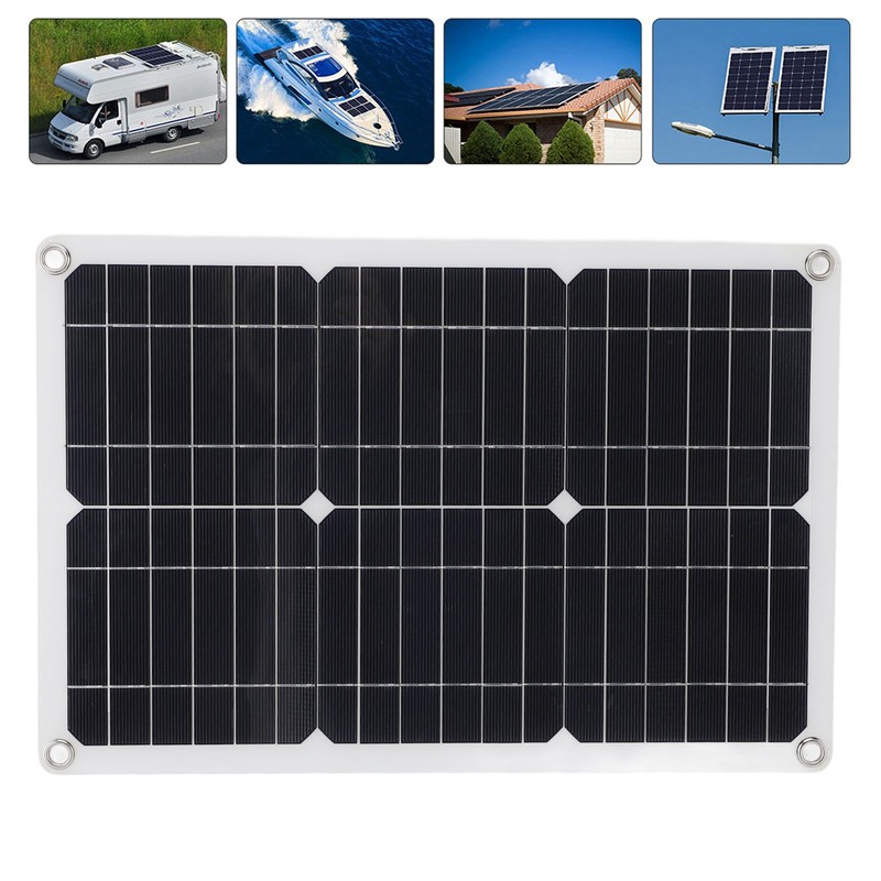 20W 18V Monocrystalline Solar Panel Kit Multifunctional Emergency High Efficiency