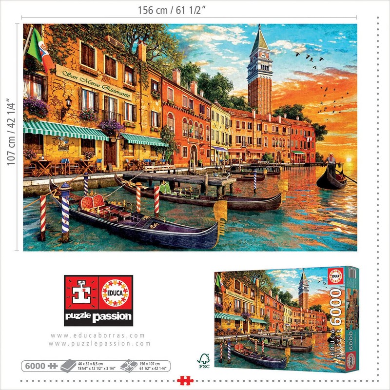 Educa - San Marco Sunset - 6000 Piece Jigsaw Puzzle