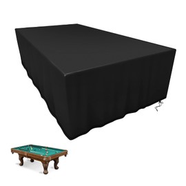 Fenghome Pool Table Cover, 7/8 ft Waterproof Billiard Table Cover for Patio Table Dustproof Oxford Fabric Snooker Table Cover with Drawstring - 225x116x82cm