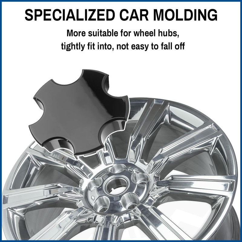 GTownWorks 4pcs Wheel Center Caps Compatible with 2000-2004 Corvette C5