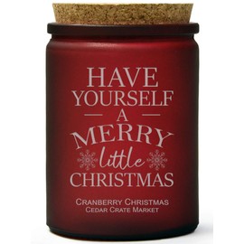 Cedar Crate Market - Have Yourself A Merry Christmas Engraved Candle - Women's Gifts for Christmas | Christmas Candles | Luminary Candle | Balsam + Cedar Scented Soy Candles for Home | Made in The USA