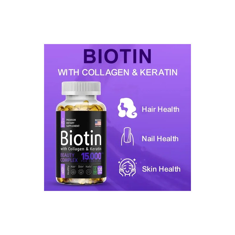 Cápsulas De Biotina Con Colágeno Y Queratina