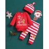 Wexuua My First Christmas Baby Girls Boys Red Romper with