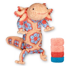 JXINLODGEG Crochet Kit for Beginners, Crochet Animal Kits for Starters with Step-by-Step Video Tutorials, Crocheting Kit for Adults Kids DIY Art Craft Knitting Starter with Hooks