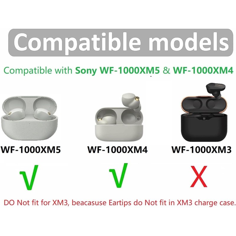 1000xm5 Memory Foam Earbud Tips for Sony 1000xm4 WF-C700n WF