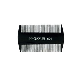 Pegasus 601, 3.5in Hard Rubber Lice Comb, Handmade, Seamless, Smooth Edges, Anti Static, Heat and Chemically Resistant Comb | Peines de goma dura - Black