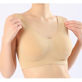 KINYAOYAO Sports Bra for Women Medium Support Yoga Workout Bras Padded Seamless