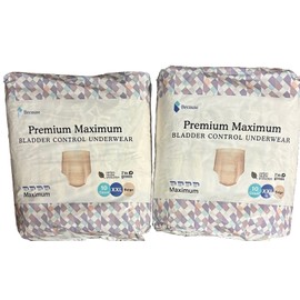 Because LOT of (2) Because Premium Maximum Bladder Control Underwear 10-count XXL Beige