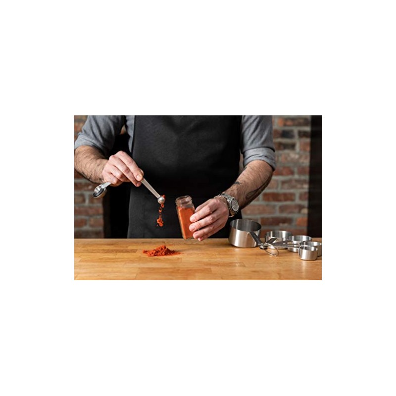 Babish Juego de 10 tazas medidoras y cucharas de acero