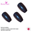 Bling Art False Nails Blue Purple Chameleon Ballerina Coffin 24
