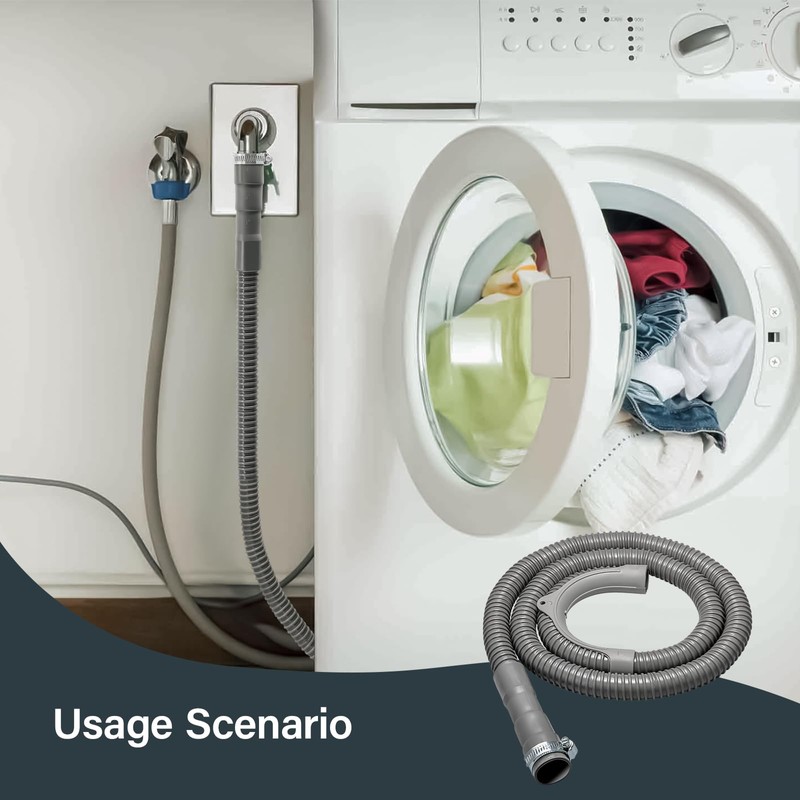Solimeta 6 FT Universal Washing Machine Drain Hose, Washer Hoses