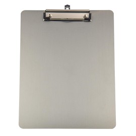 WEDO® Metal Clipboard A4 Anodised Aluminium with Strong Clip and Rounded Corners and Hanging Eyelet, Colour: Anthracite