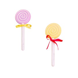 MERRYHAPY 2pcs Lollipop Shaped Pumice Stone Foot Care Tool for Dead Skin Removal Mixed Foot Scrubber for and Callus Treatment Lightweight and Portable Exfoliating Accessory