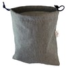 Men's Drawstring Wash Bag - Navy/White Striped Denim