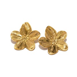 MOEEIJEW Flower Earrings for Women Gold Flower Statement Earrings Floral Drop Dangle Earrings Date Vintage Jewelry (Flower A)