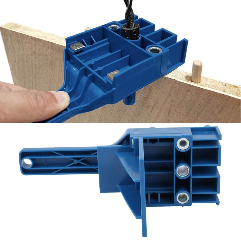 Woodworking Drilling Template 8-Piece Universal Dowel Aid with Adjustable Drill