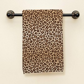 HGOD DESIGNS Leopard Hand Towels,Animal Leopard Print Pattern 100% Cotton Soft Bath Hand Towels for Bathroom Kitchen Hotel Spa Hand Towels 15"X30"