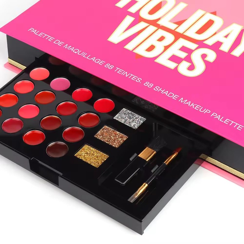 Kit makeup Profesional colors, 88colors and 2 brushes