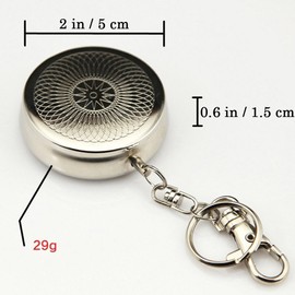 CRIVERS Tragbar Tasche Aschenbecher, Mini Rostfreier Stahl Aschenbecher mit 2 Stück (Farbig Muster)