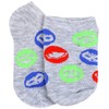 PJ Masks Boys' No Show Socks, Blue/Grey, Small