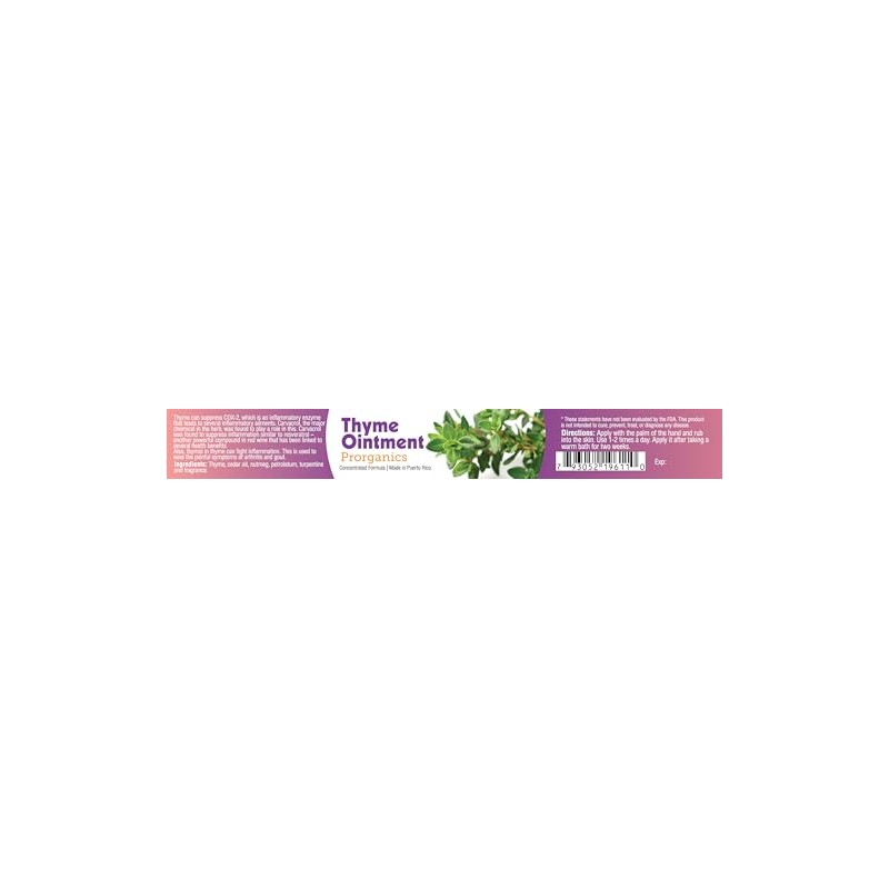 Rare Thyme Ointment 4oz by Prorganics
