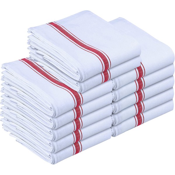 Utopia Towels - 12 Pack Dish Towels (Red)