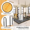 HIKITCHEN® Steel Stand Kitchen Roll Holder with Bamboo Base -