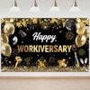 Mocsicka Work Anniversary Decorations Banner Happy Workiversary Backdrop Employee Appreciation
