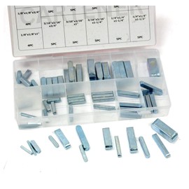 Pulley Keyway Key - Square Key Stock 60pc - Keyway Stock, Keyway Tension, Keyway Blank - Keyway Plastic Box - Flywheel Keys - Pump Shaft Key - 1/4 Key Stock - 3/16 key stock