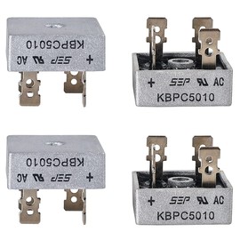 PENGLIN 4pcs KBPC5010 Bridge Rectifier Bridge Diode Single Phase 50A 1000V 4-Pin Rectifier Diode KBPC Series