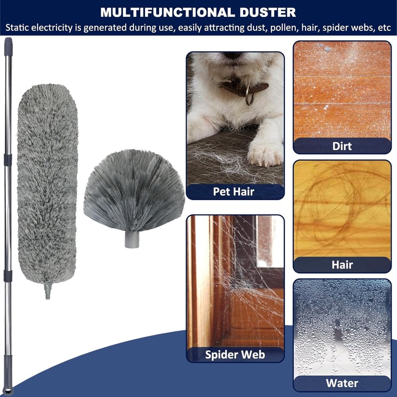 20 Ft+ High Reach Cobweb Dusting Kit with 3-14 Ft