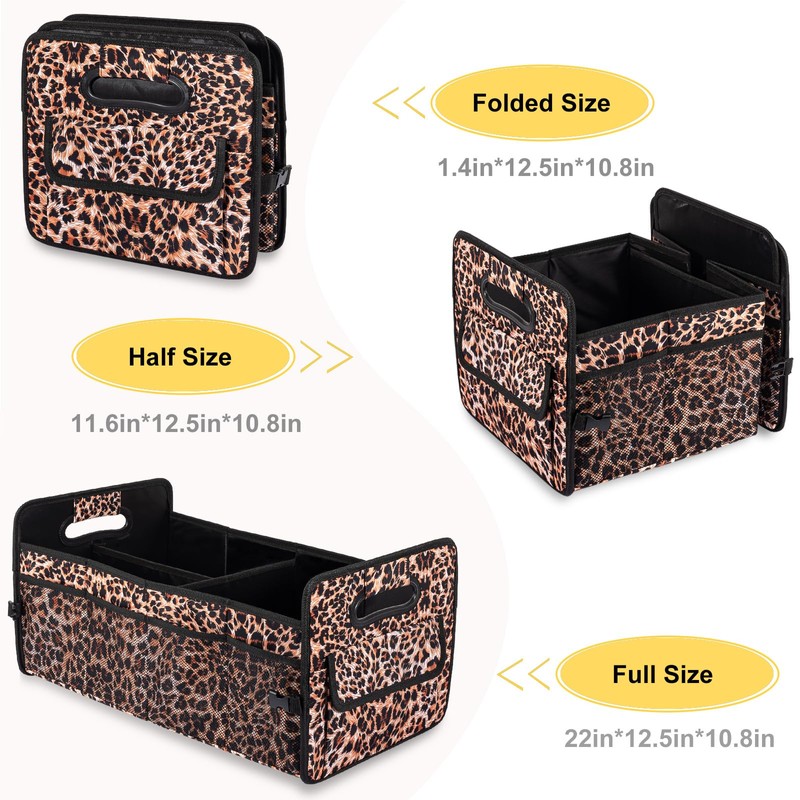 JiatuA Car Trunk Organizer, Car Organizers and Storage Collapsible Multi