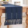 ZeeMart Macrame Style Boho Table Runner, Navy Table Runners 108