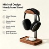 Solid Wood Headphone Stand for Gaming and Office Desks –