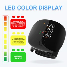 Wrist Blood Pressure Monitor - Digital Arm Blood Pressure Monitor with LED Display Adjustable Cuff (13.5cm-19.5cm), 2-User Memory - 99x2 Reading Memory