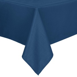 Hiasan Navy Blue Rectangle Tablecloth Waterproof W54 x L80 Inches, Dining Table Cover Protector Nappe de Table Rectangulaire for Baby Shower/Wedding/Parties