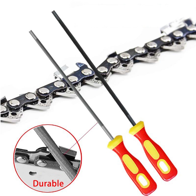 3 Pieces Chainsaw File,Chain Sharpening File,Professional Round Chainsaw Sharpener Suitable