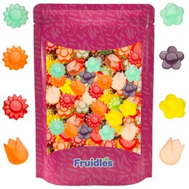 Fruidles Awesome Blossoms Gummi Candy, Assorted Fruit Flavors Gummies, Allergy Friendly, Non-GMO, No Artificial Sweeteners Gummy (1 Pound Bag)
