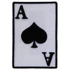 Ivamis Ace Of Spades Novelty Iron on Patch- 2x3 inch - P3357